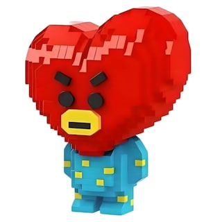Foto 2 | Tata Bts Bt21 Kpop Mini Bloques Armables Figura 3d Corazón Cantidad De Piezas 806 Rompecabezas