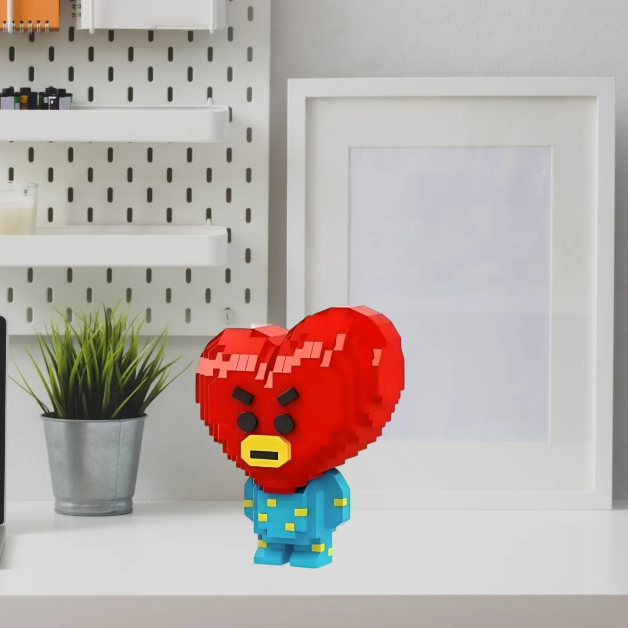 Foto 6 pulgar | Tata Bts Bt21 Kpop Mini Bloques Armables Figura 3d Corazón Cantidad De Piezas 806 Rompecabezas
