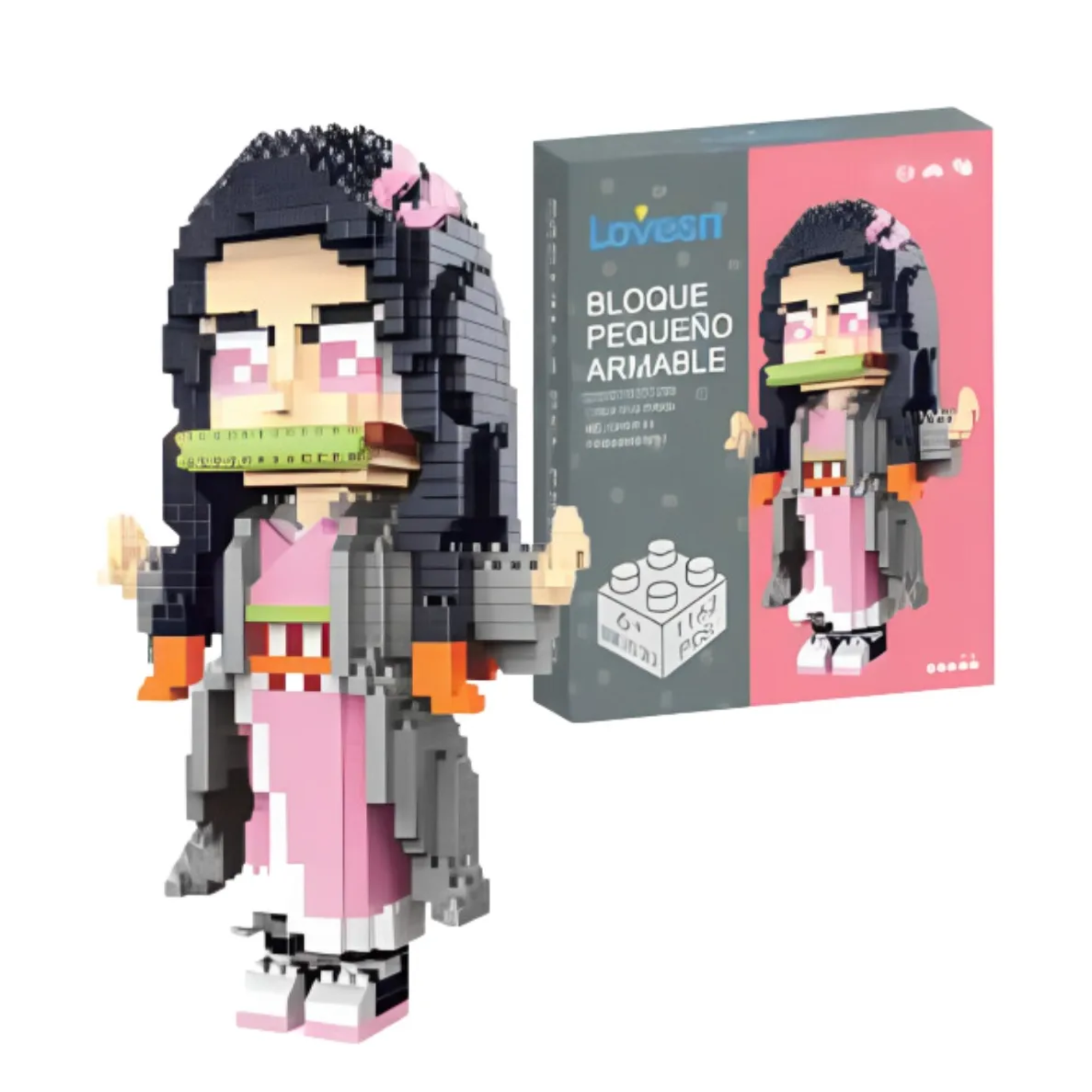 Foto 4 | Set De Construcción Lovesn Demon Slayer Nezuko Dm3030 1162 Piezas En Caja