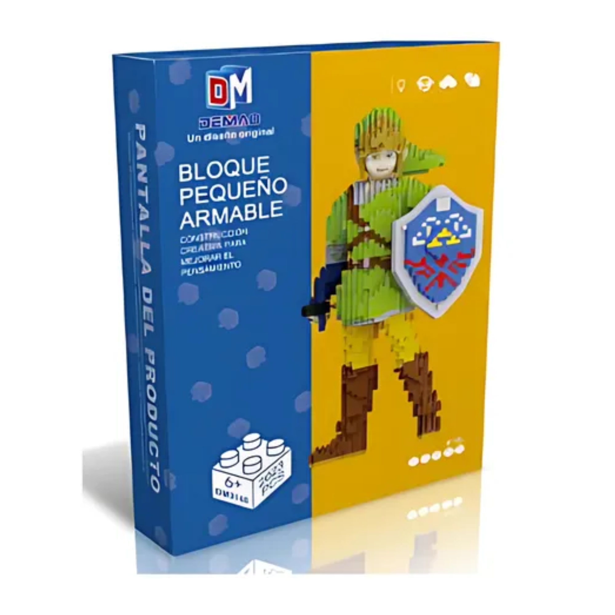 Foto 4 pulgar | Link The Legend Of Zelda Figura 3d Mini Bloques Armables