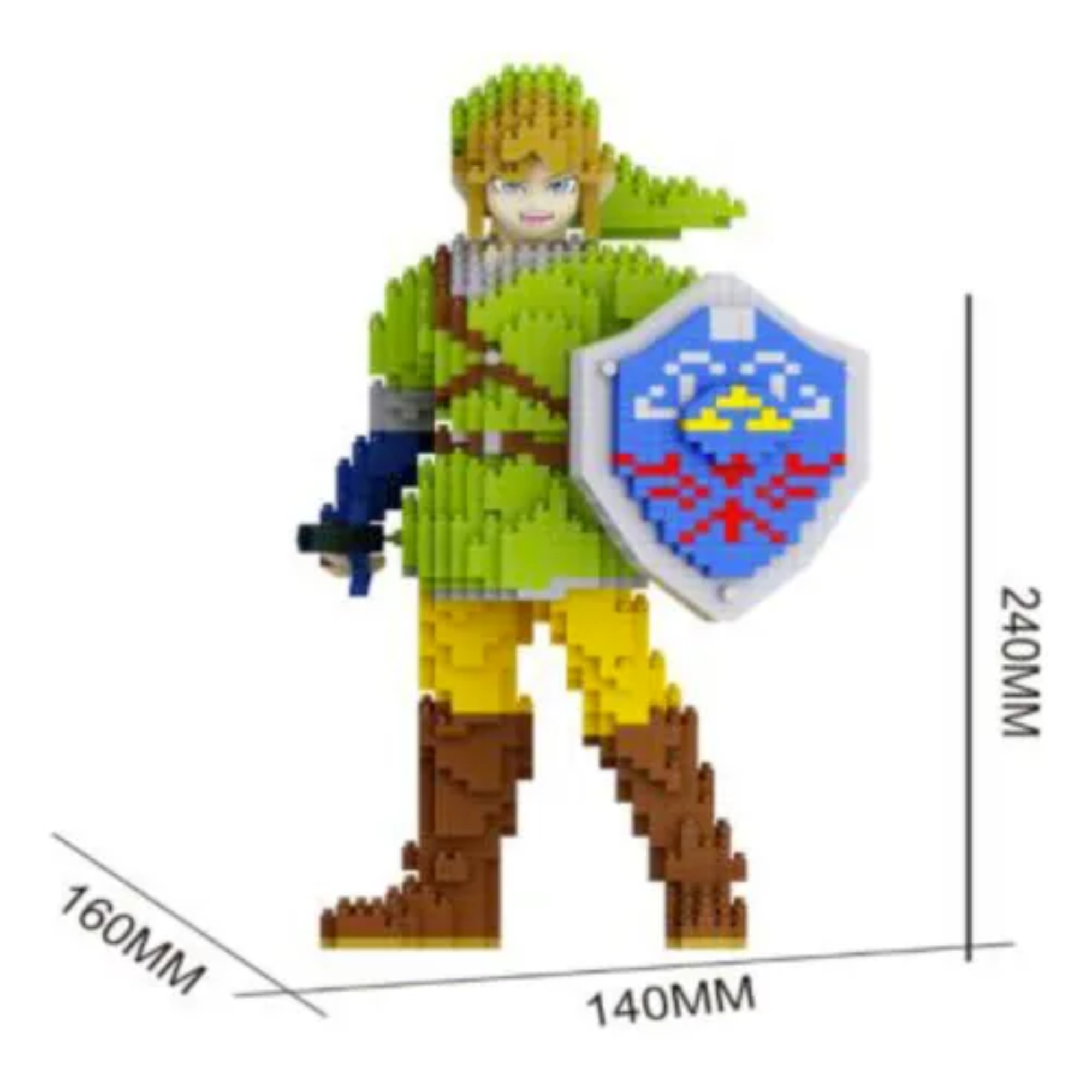 Foto 5 pulgar | Link The Legend Of Zelda Figura 3d Mini Bloques Armables