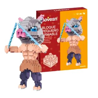 Foto 1 | Figura Armable 3d Set De Construccion Inosuke Hashibira Kimetsu No Yaiba Demon Slayer Bloques Armables Anime