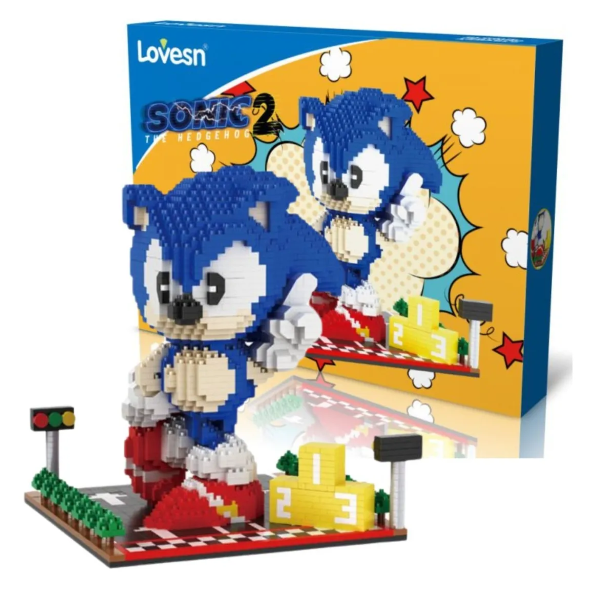 Foto 2 pulgar | Sonic The Hedgehog Superstars Super Set Bloques Armables 3d Cantidad De Piezas 2269 Sonic The Hedgehog Superstar