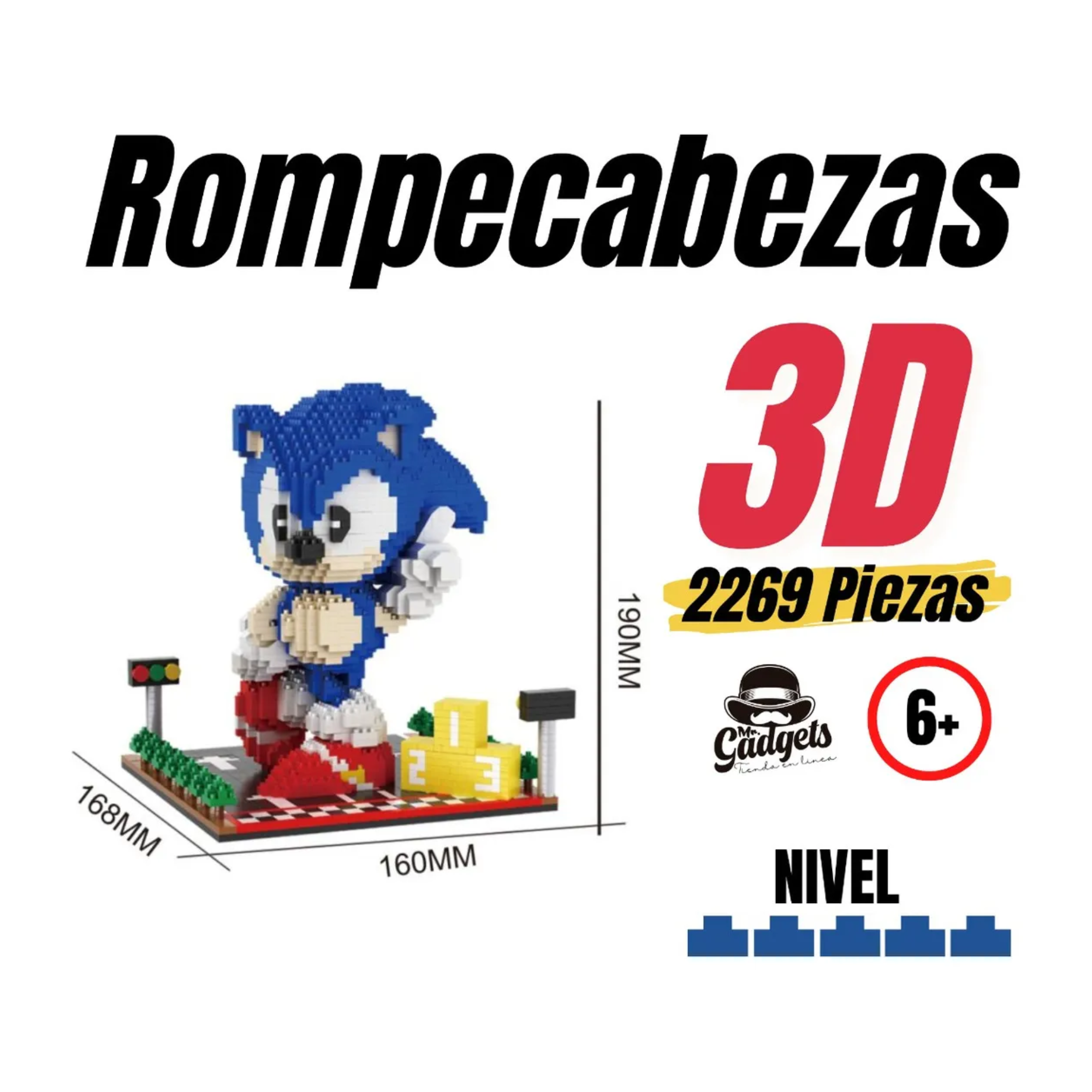 Foto 5 pulgar | Sonic The Hedgehog Superstars Super Set Bloques Armables 3d Cantidad De Piezas 2269 Sonic The Hedgehog Superstar