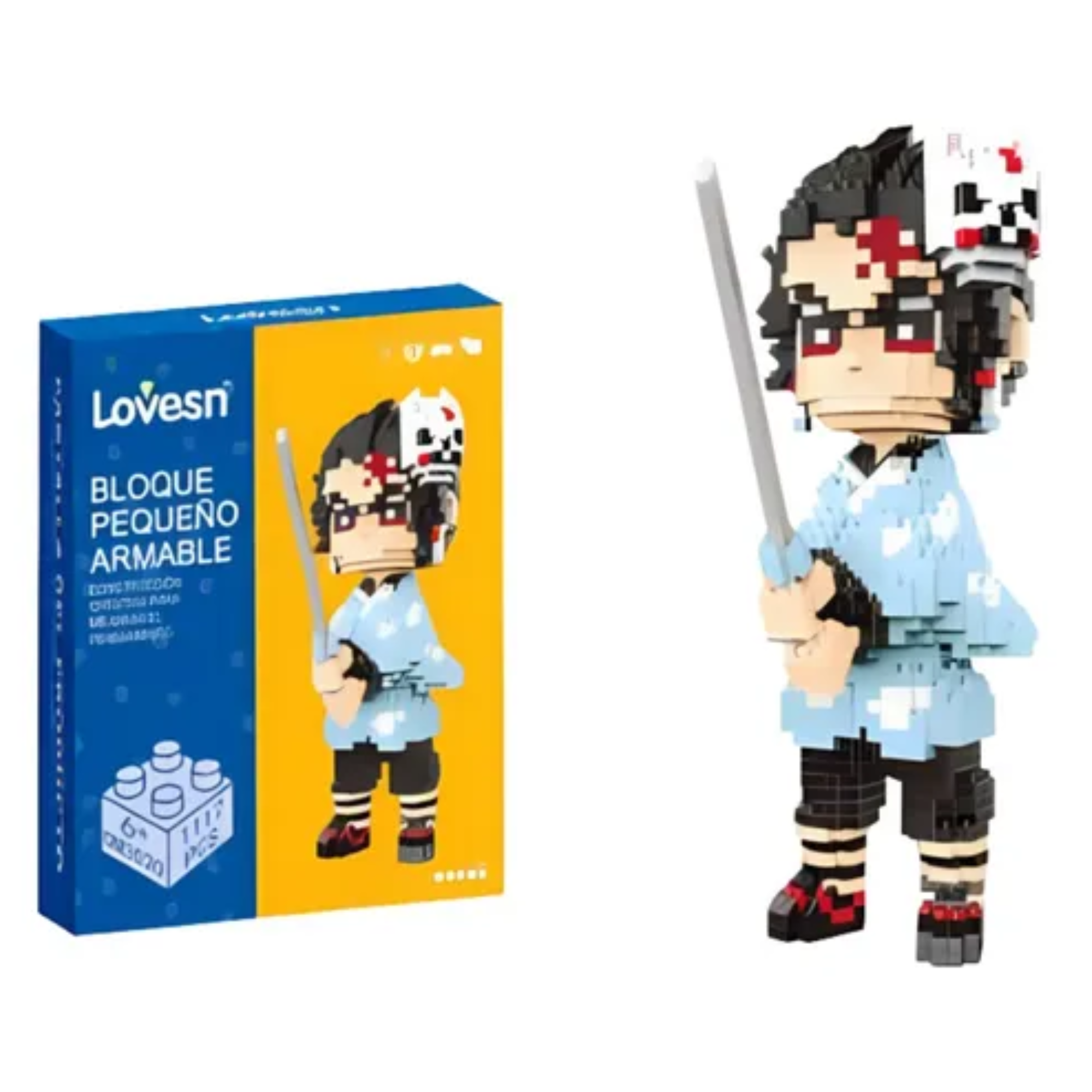 Foto 3 | Set De Construcción Lovesn Demon Slayer Tanjiro Kamado Aprendiz Dm3020 1117 Piezas En Caja