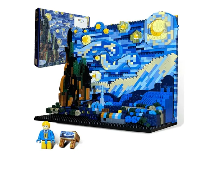 Foto 1 | Mini Bloques Y Figuras Para Van Gogh La Noche Estrellada