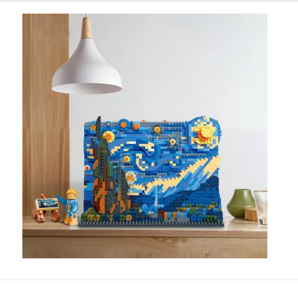 Foto 4 pulgar | Mini Bloques Y Figuras Para Van Gogh La Noche Estrellada