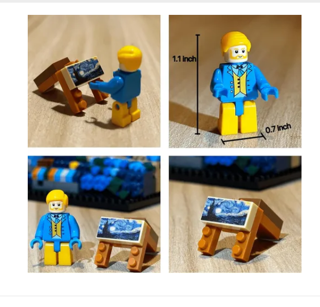 Foto 5 pulgar | Mini Bloques Y Figuras Para Van Gogh La Noche Estrellada