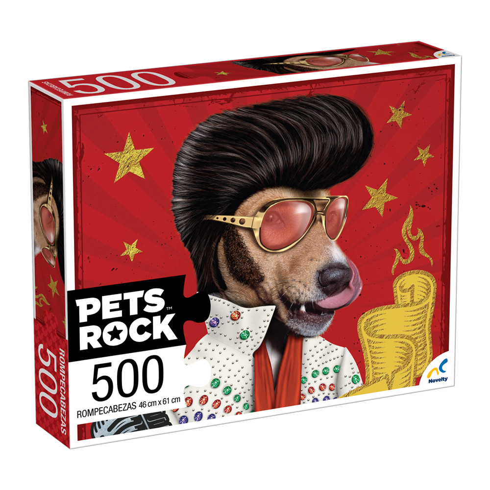 Foto 2 pulgar | Rompecabezas Coleccionable Pets Rock Elvis Hot 500 Pzs Novelty