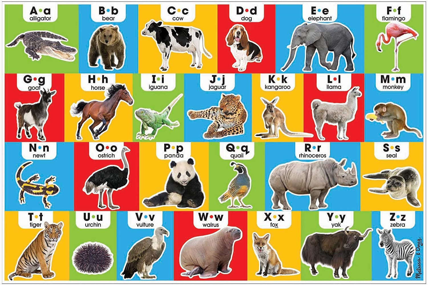 Rompecabezas Melissa & Doug Animal Alphabet Floor 24 Piezas - Venta Internacional