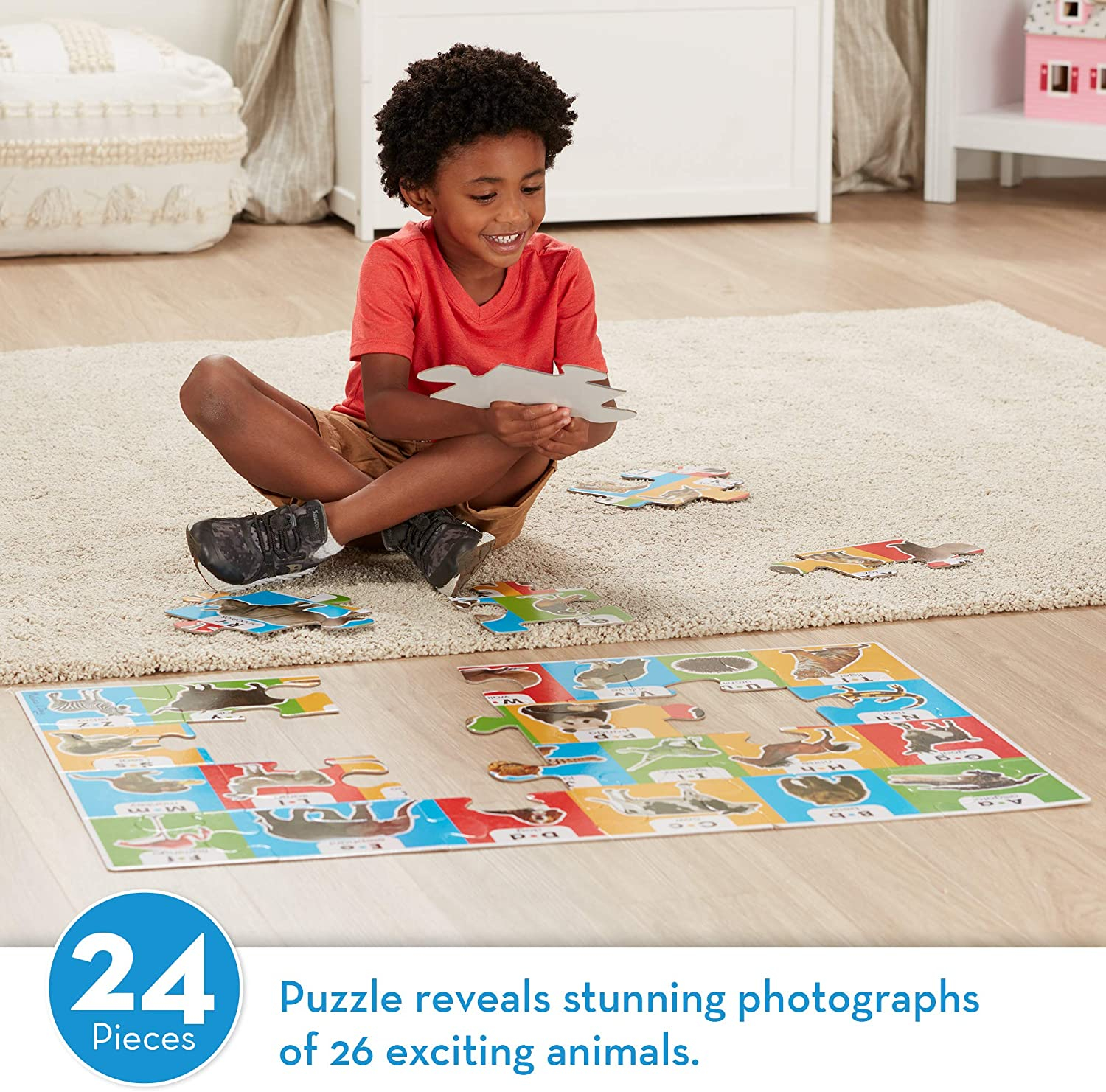 Foto 3 pulgar | Rompecabezas Melissa & Doug Animal Alphabet Floor 24 Piezas - Venta Internacional
