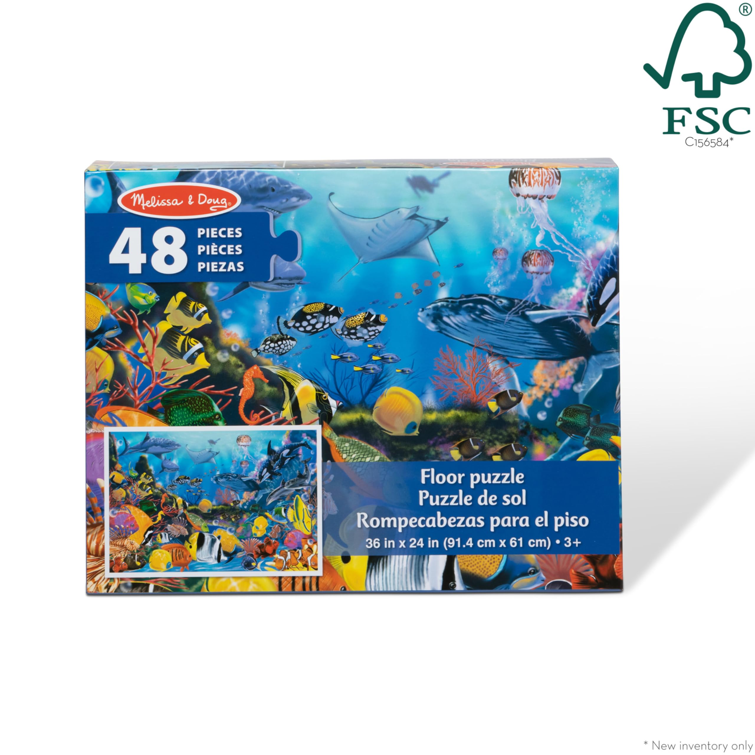 Foto 7 pulgar | Rompecabezas Melissa & Doug Submarine Ocean Floor 48 Piezas 60 x 90 cm - Venta Internacional