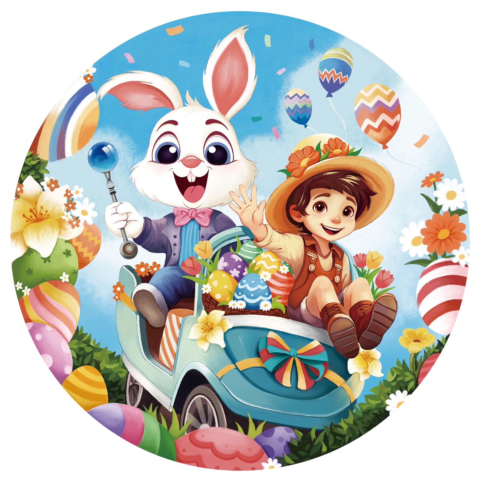 Foto 8 pulgar | Puzzle Talgic Spring Redondo De 70 Piezas Para Niños De 4 A 8 Años Con Huevos Y Conejito - Venta Internacional