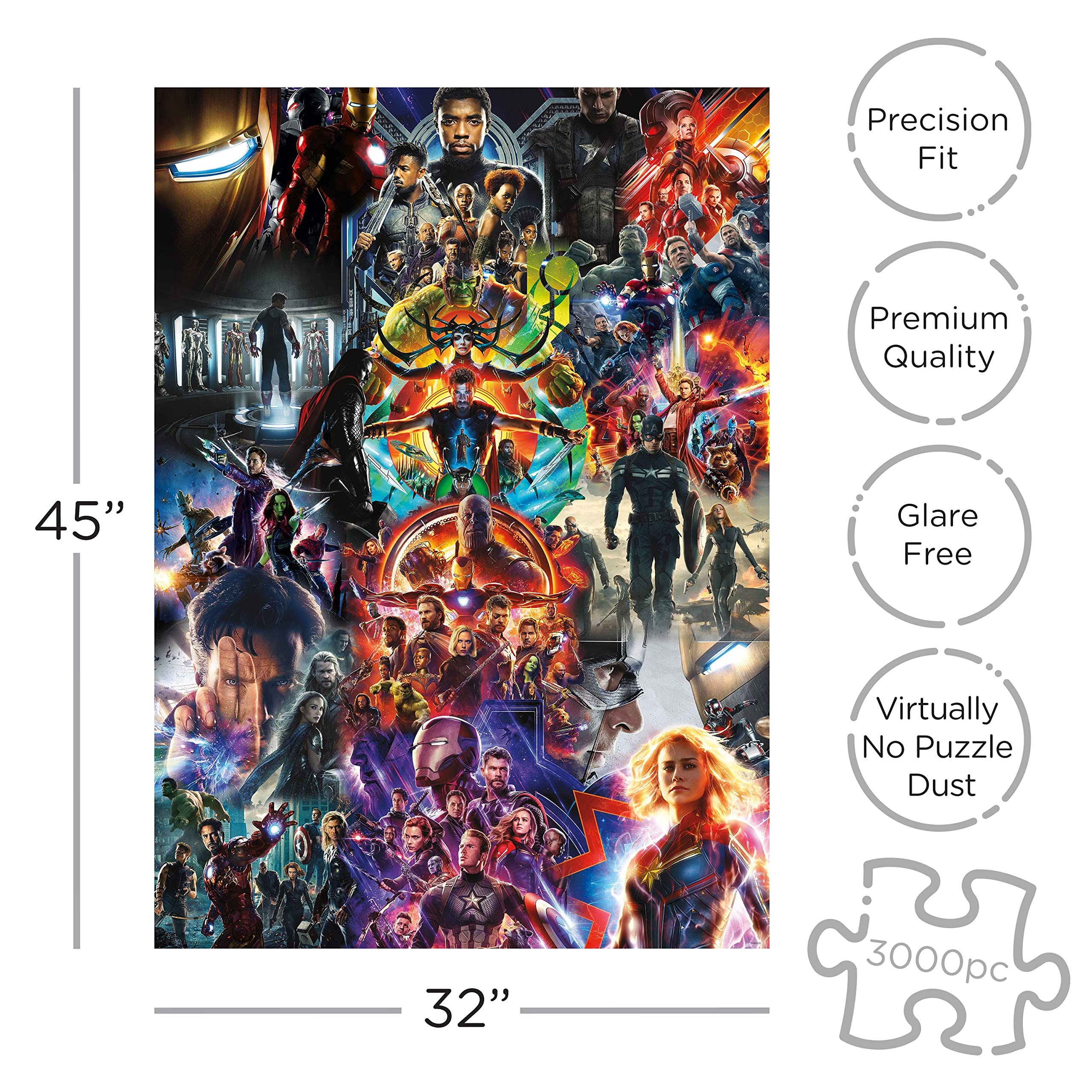 Foto 3 pulgar | Rompecabezas Aquarius Marvel Avengers Collage 3000 Piezas - Venta Internacional