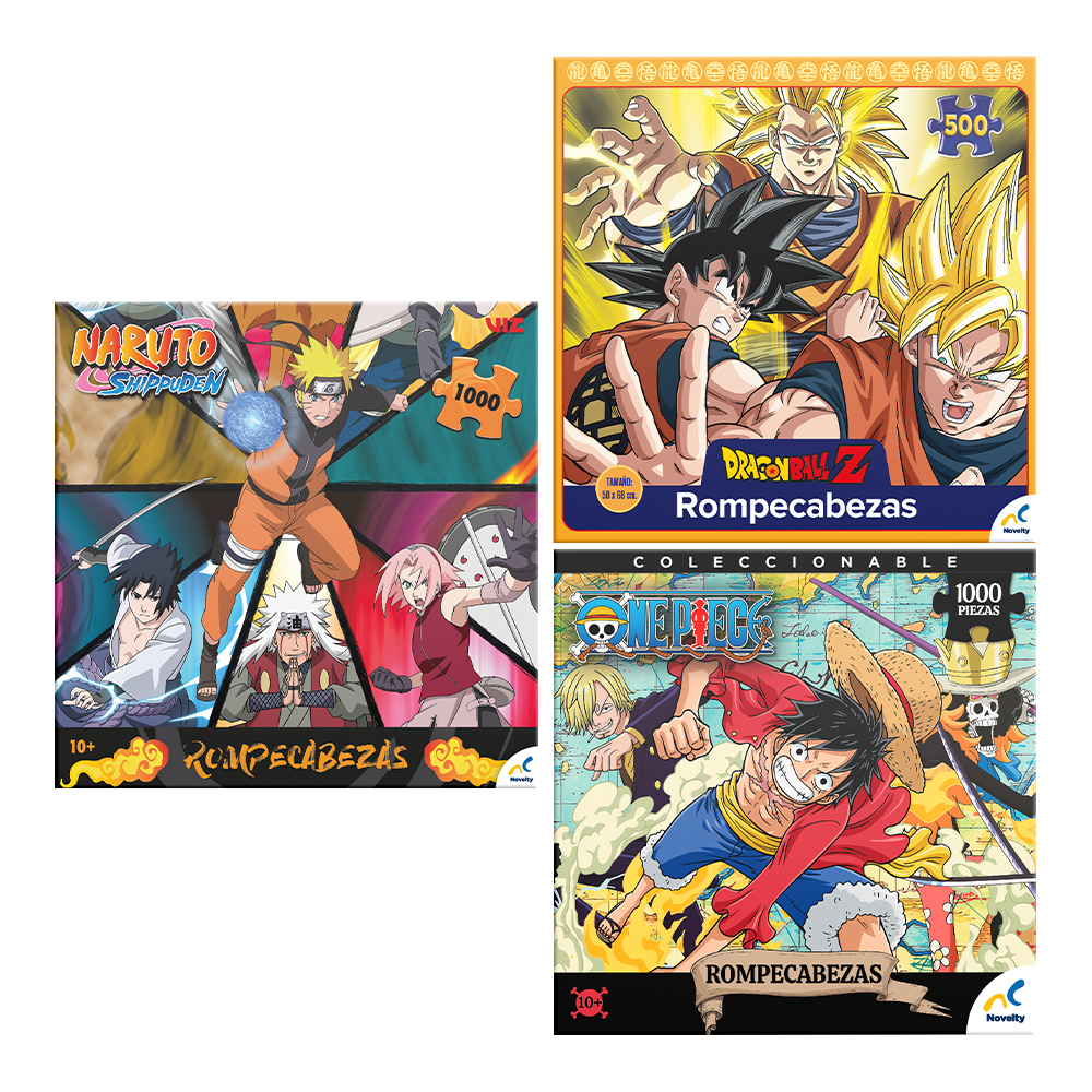 Foto 1 | Combo Rompecabezas Anime Coleccionable Naruto Dragon Ball One Piece