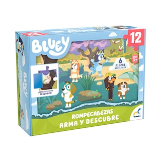 Foto 1 | Rompecabezas Infantil Arma Y Descubre 12 Piezas Bluey
