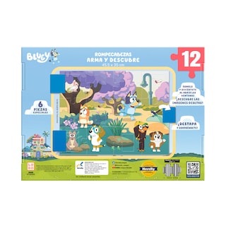 Foto 3 | Rompecabezas Infantil Arma Y Descubre 12 Piezas Bluey