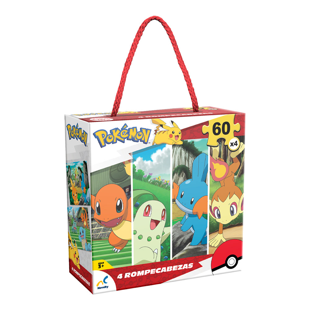 Foto 2 pulgar | Rompecabezas 4 En 1 Novelty Pokémon