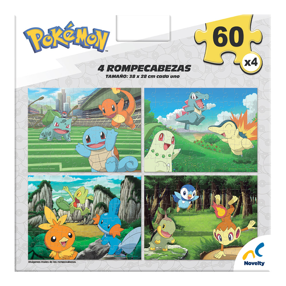 Foto 5 pulgar | Rompecabezas 4 En 1 Novelty Pokémon