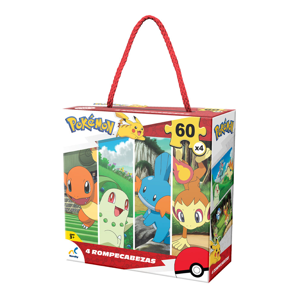 Foto 6 pulgar | Rompecabezas 4 En 1 Novelty Pokémon