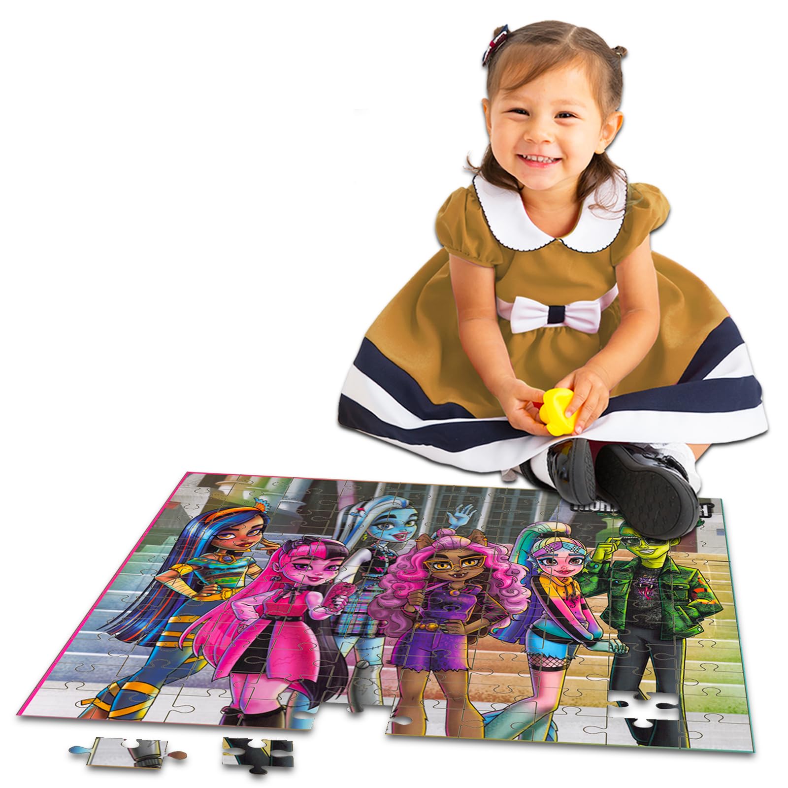 Foto 2 | Puzzle Bundle Monster High Para Suelo, 120 Unidades, Con Pegatinas - Venta Internacional.