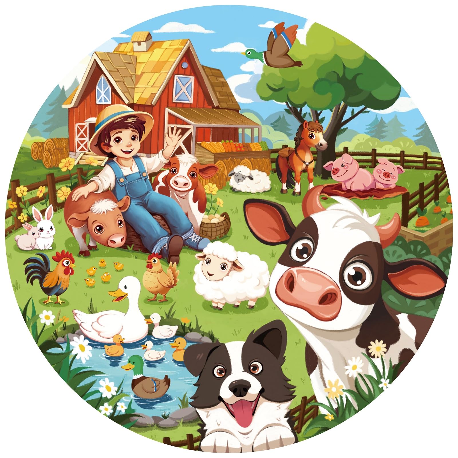 Foto 8 pulgar | Puzzle Talgic Farm De 70 Piezas Para Niños De 3 A 10 Años Con Animales - Venta Internacional.