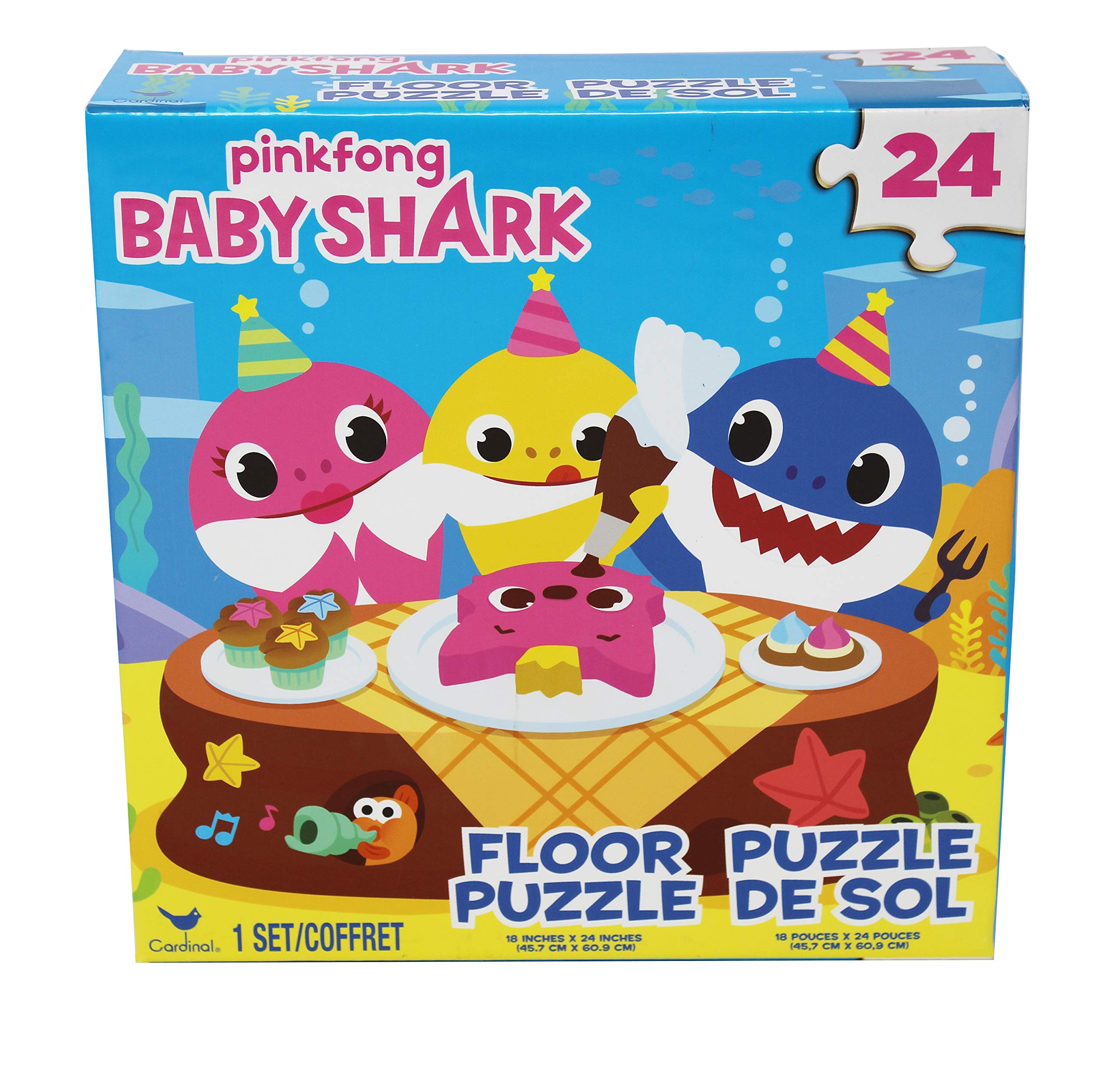 Foto 2 pulgar | Puzle De Suelo Cardinal Games Baby Shark, 24 Piezas - Venta Internacional.