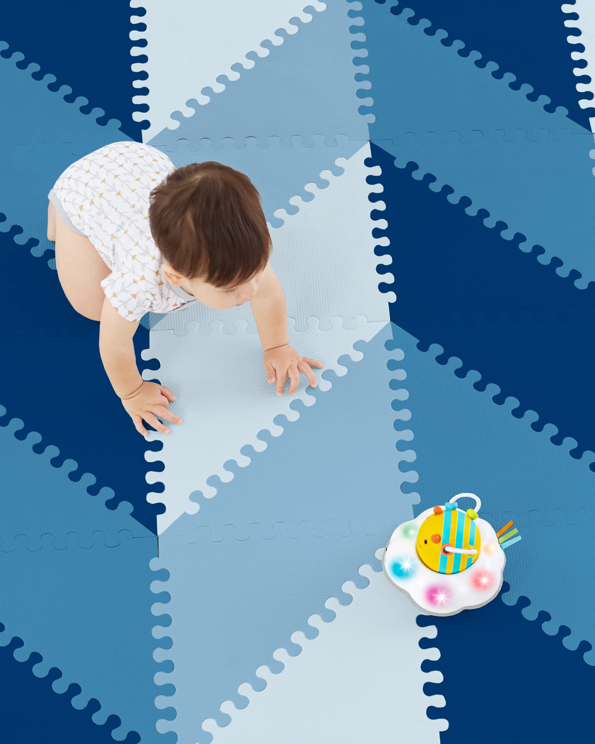 Foto 5 pulgar | Alfombra De Juego Para Bebés Skip Hop Playspot, Azul Degradado, 70 X 56 Cm - Venta Internacional.