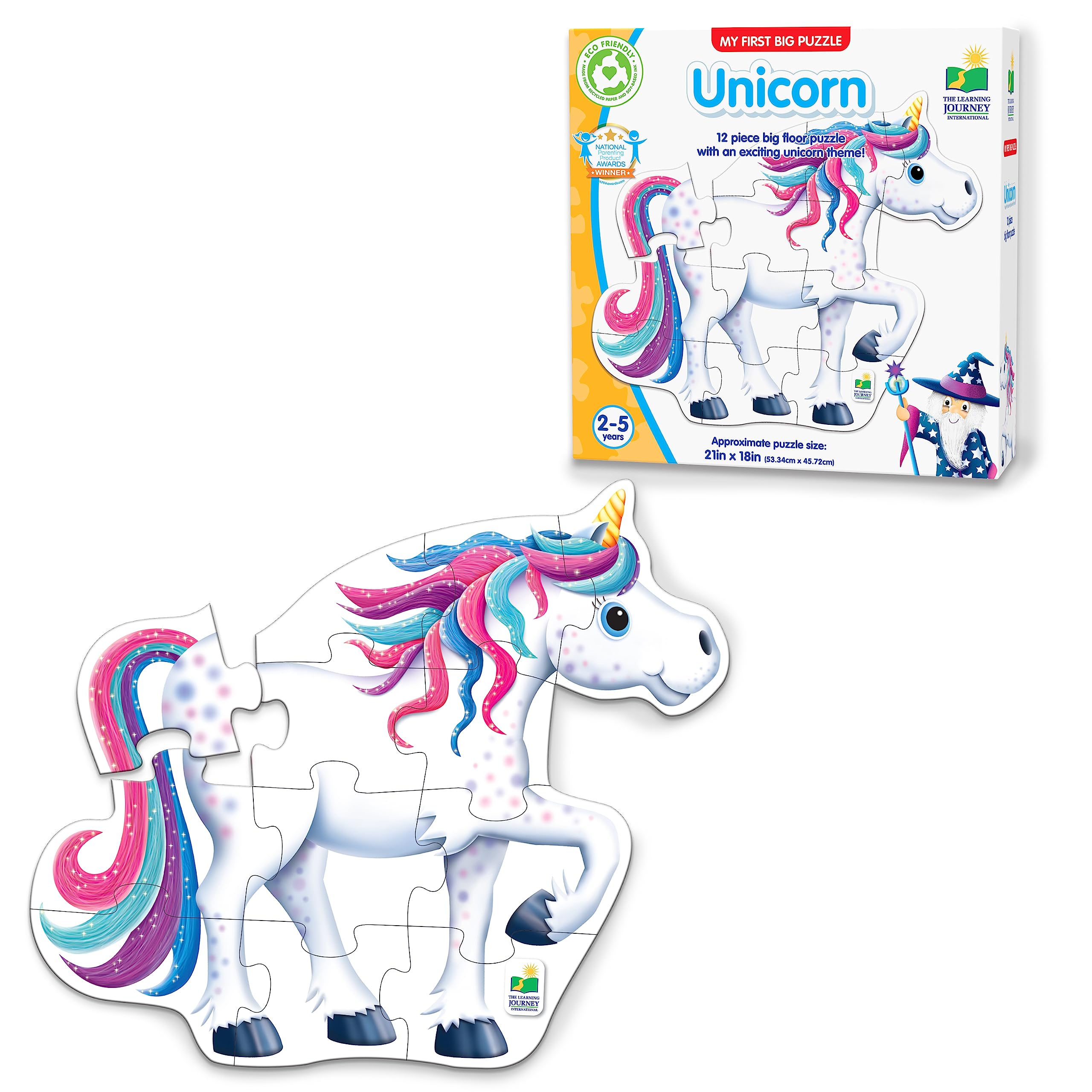 Puzzle De Suelo The Learning Journey Unicorn Para Niños De 2 Años O Más - Venta Internacional.