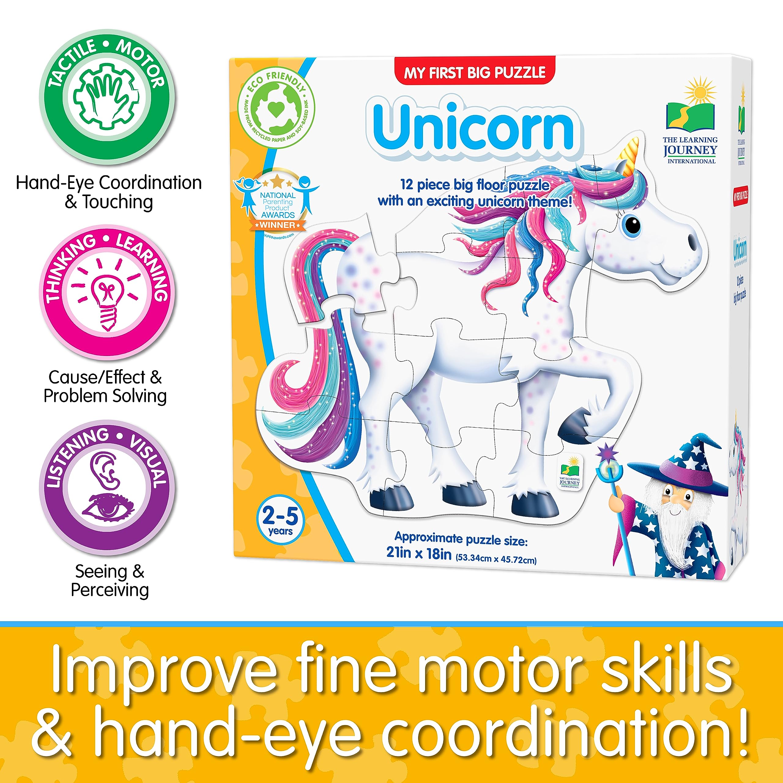 Foto 7 pulgar | Puzzle De Suelo The Learning Journey Unicorn Para Niños De 2 Años O Más - Venta Internacional.