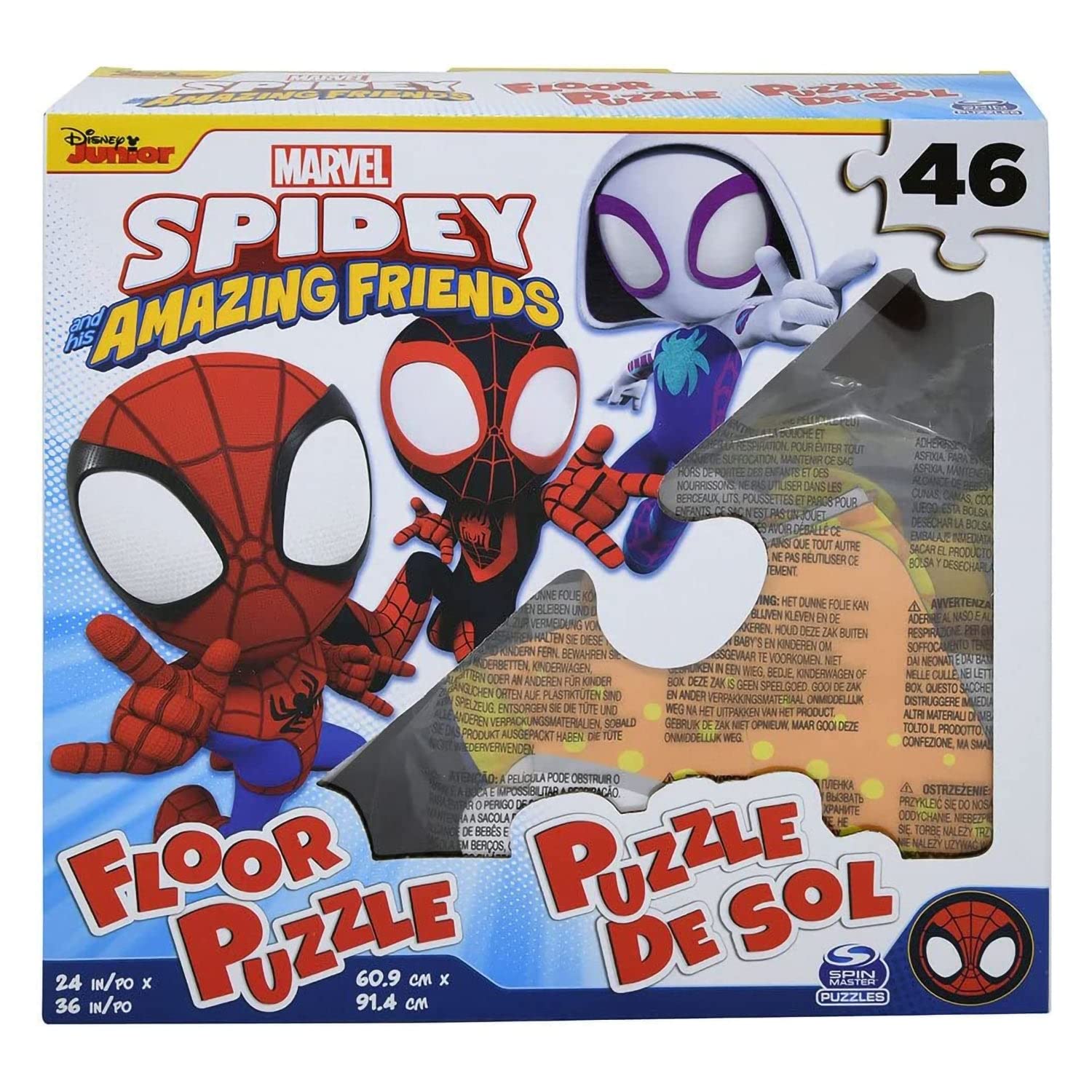 Foto 2 pulgar | Puzzle Floor Marvel Spiderman Spiderman Y Sus Amigos 46 Piezas - Venta Internacional.