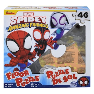 Foto 1 | Puzzle Floor Marvel Spiderman Spiderman Y Sus Amigos 46 Piezas - Venta Internacional.