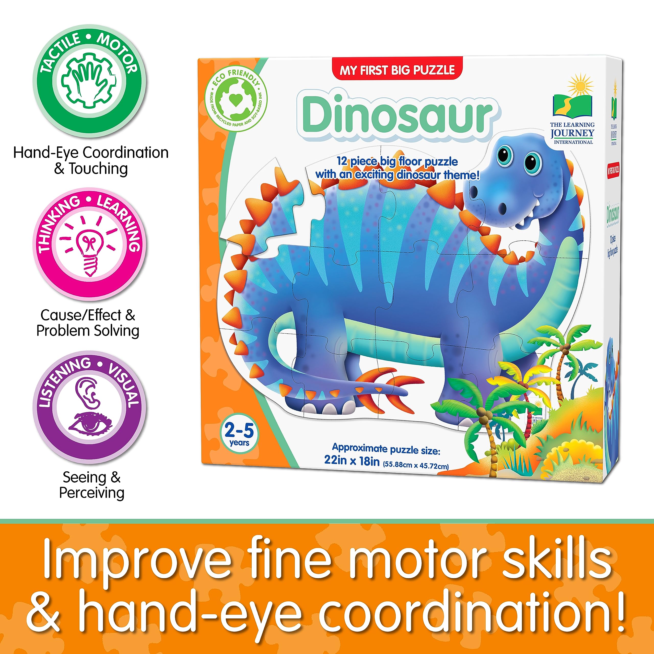 Foto 7 pulgar | Floor Puzzle The Learning Journey Dinosaur 2+ Years - Venta Internacional.