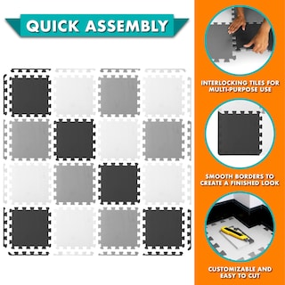 Foto 6 | Alfombra De Espuma Para Juegos Prosource Kids Con 36 O 16 Baldosas - Venta Internacional.