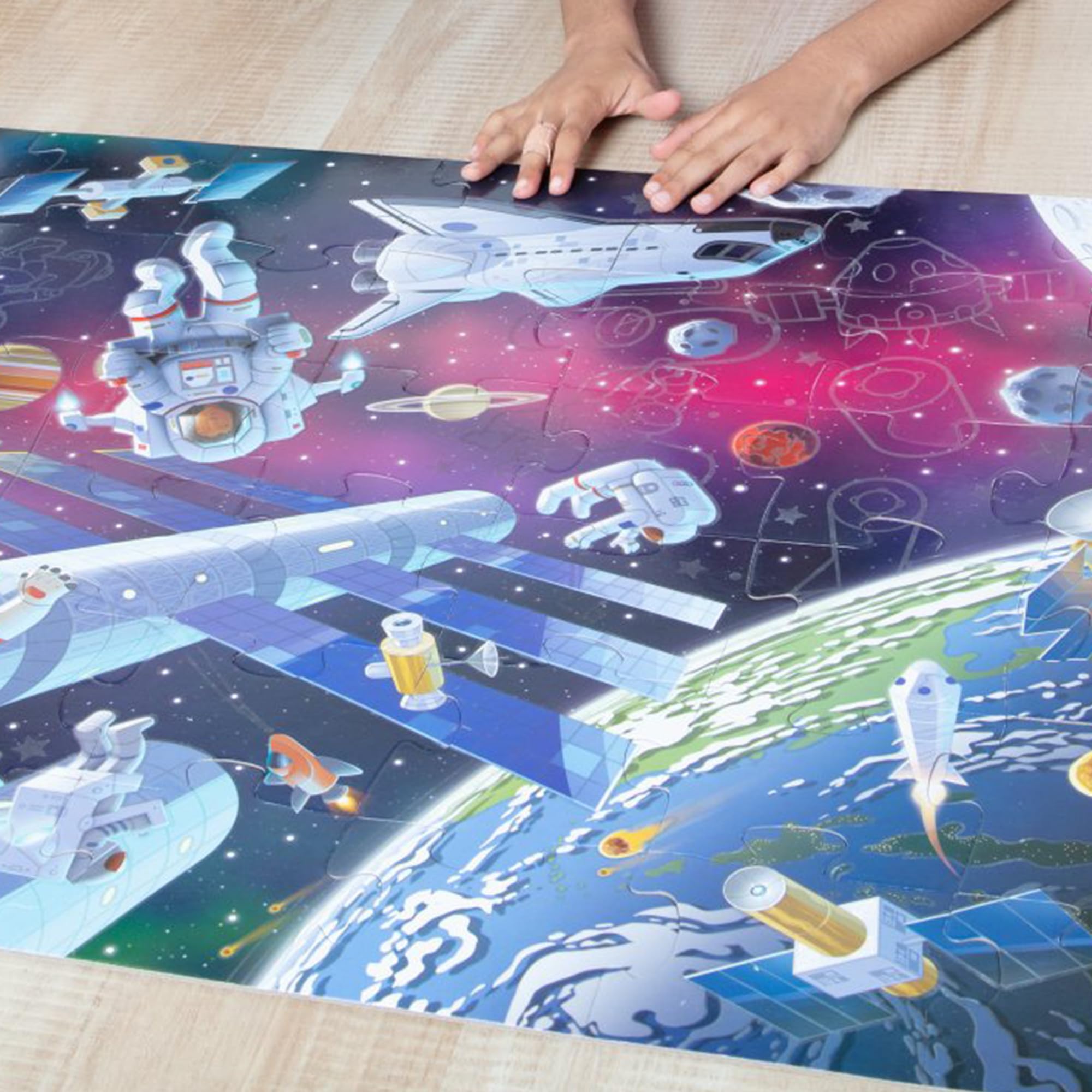 Foto 7 | Puzle Melissa & Doug Outer Space Que Brillan En La Oscuridad, 48 Piezas - Venta Internacional.