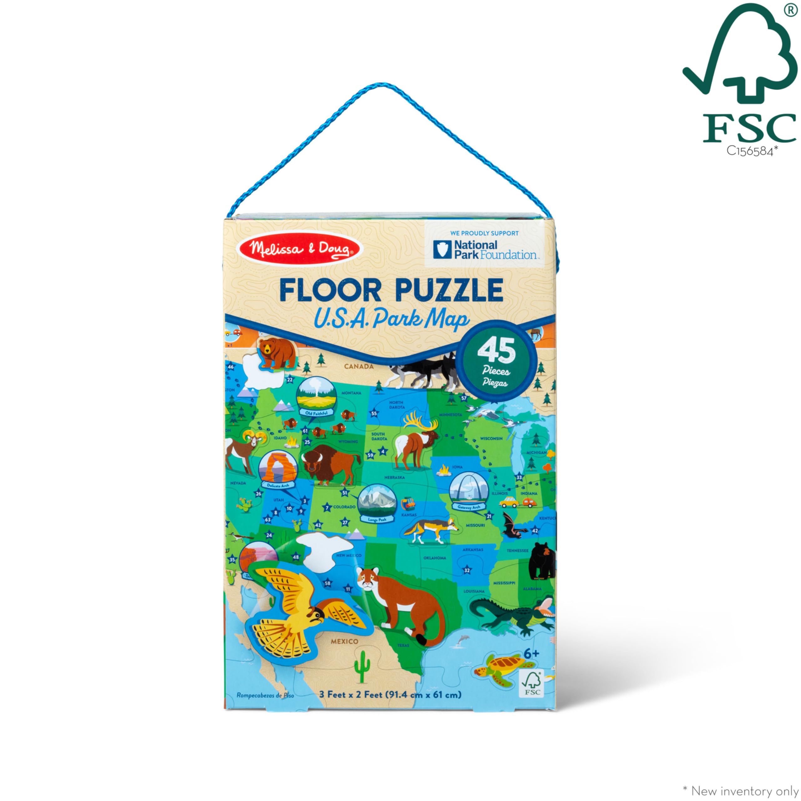 Foto 7 pulgar | Puzle De 45 Piezas Con Mapa De Los Parques Nacionales De Estados Unidos De Melissa & Doug - Venta Internacional.