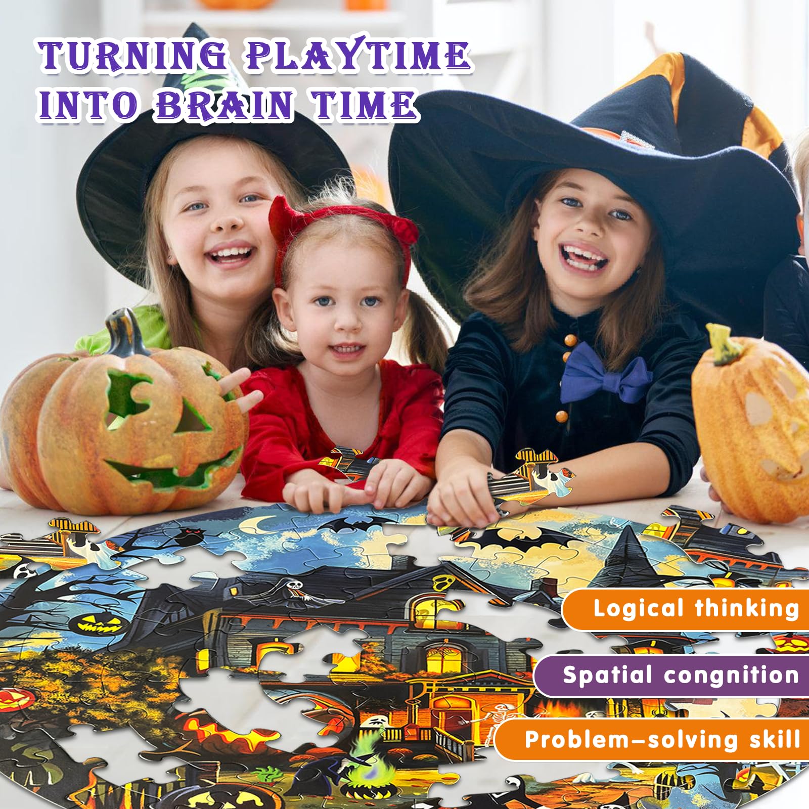 Foto 5 pulgar | Puzzle Talgic Halloween De 70 Piezas Para Niños De 3 A 8 Años - Venta Internacional.