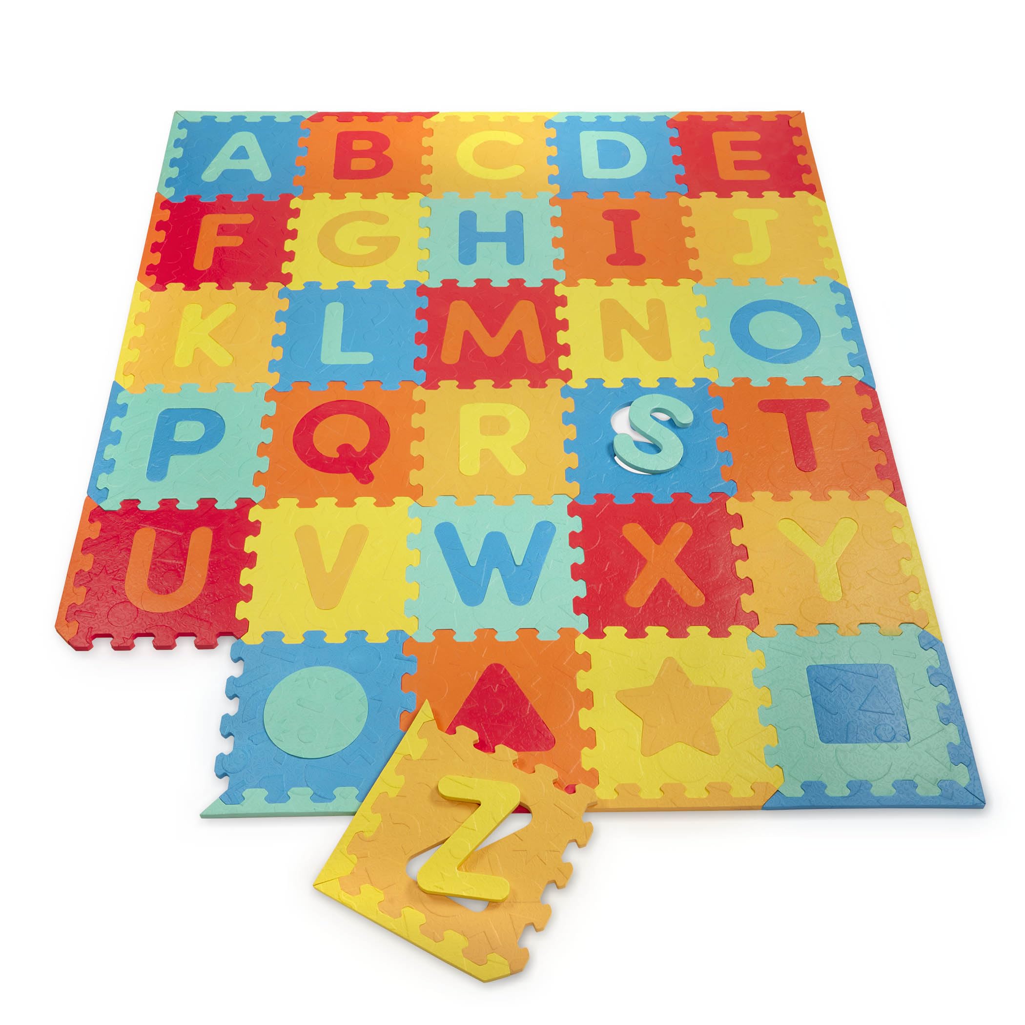 Alfombrilla De Espuma Alphabet Battat, 82 Unidades, Para Bebés Y Niños Pequeños - Venta Internacional.