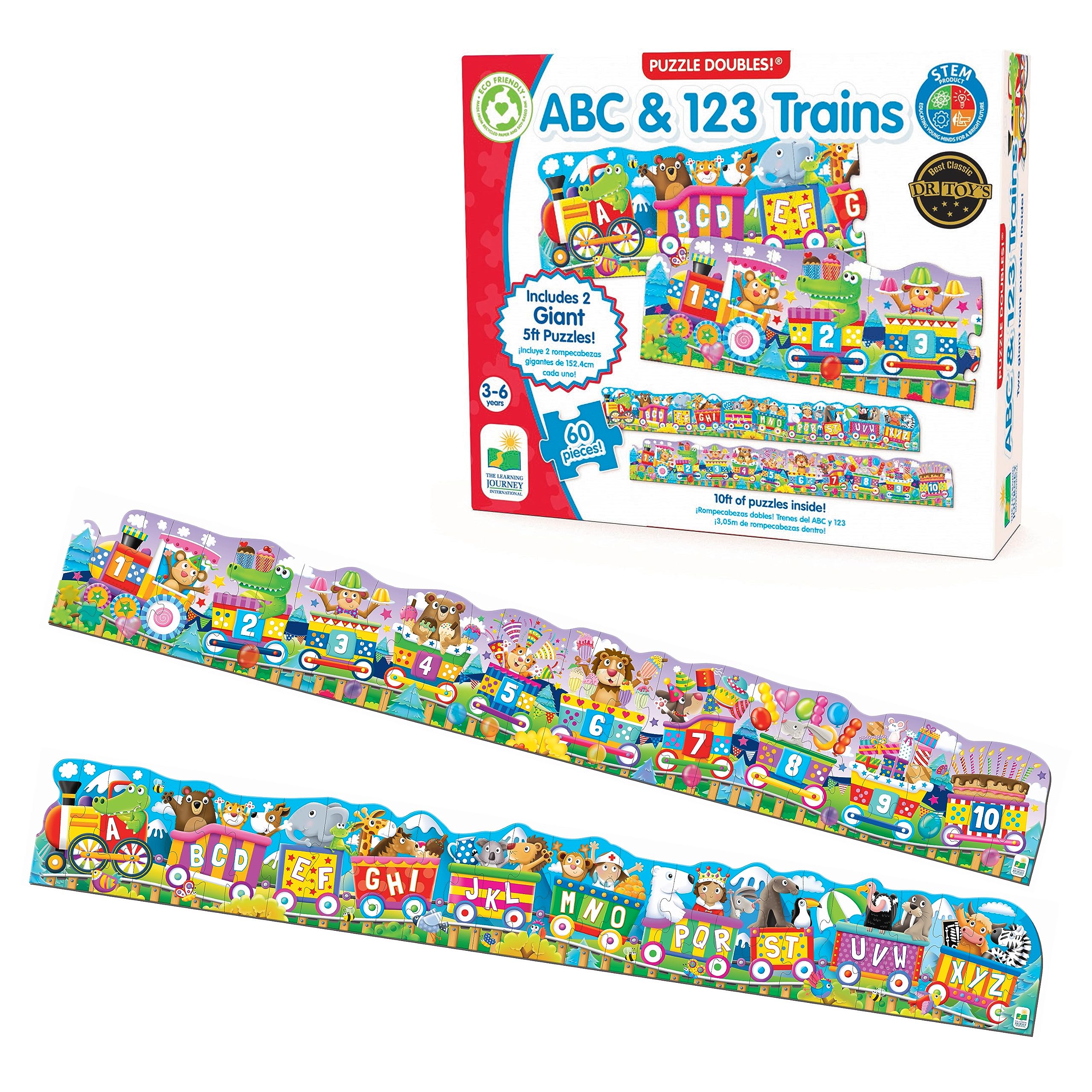 Foto 2 pulgar | Puzzles De Suelo The Learning Journey Puzzle Doubles Abc 123 - Venta Internacional.