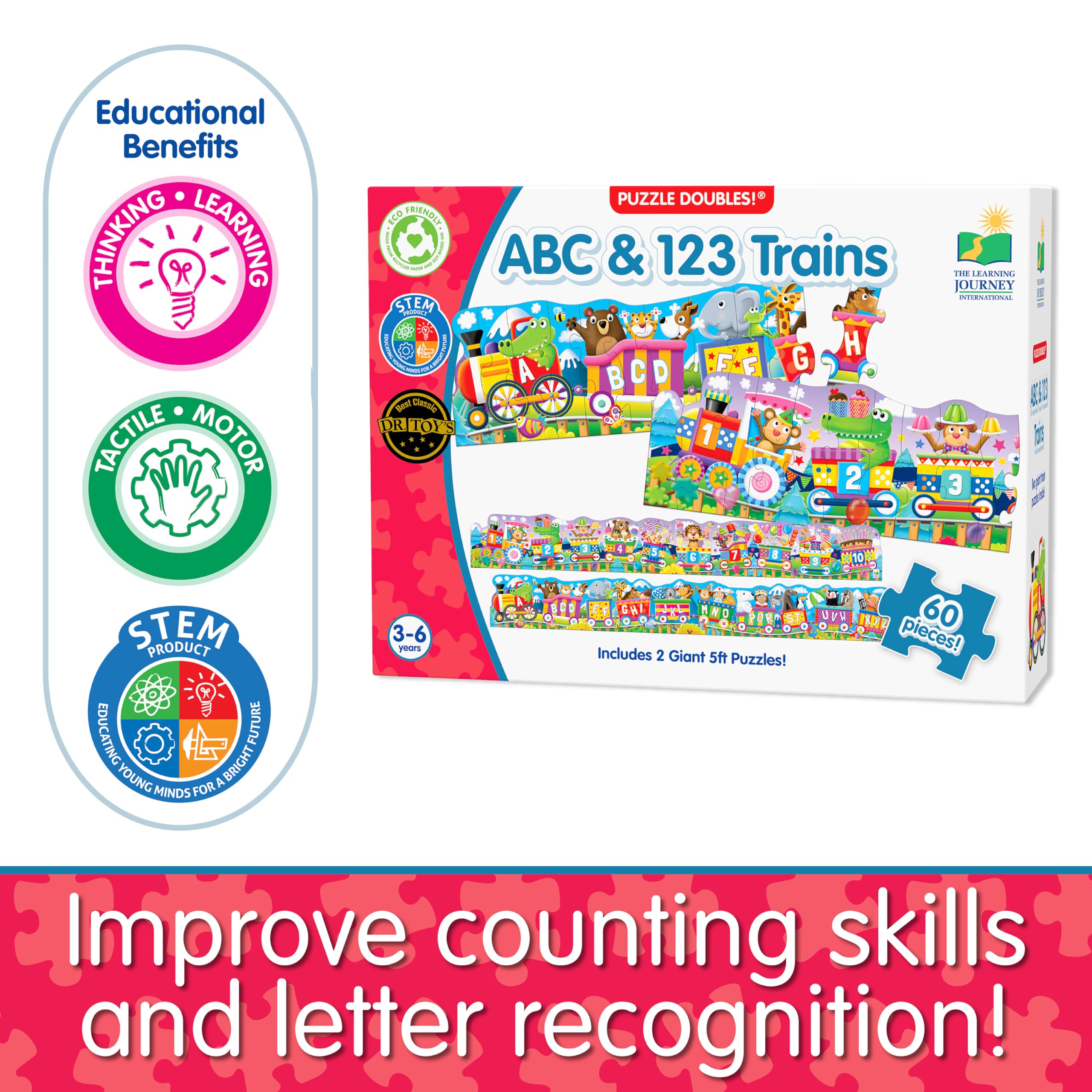 Foto 8 pulgar | Puzzles De Suelo The Learning Journey Puzzle Doubles Abc 123 - Venta Internacional.