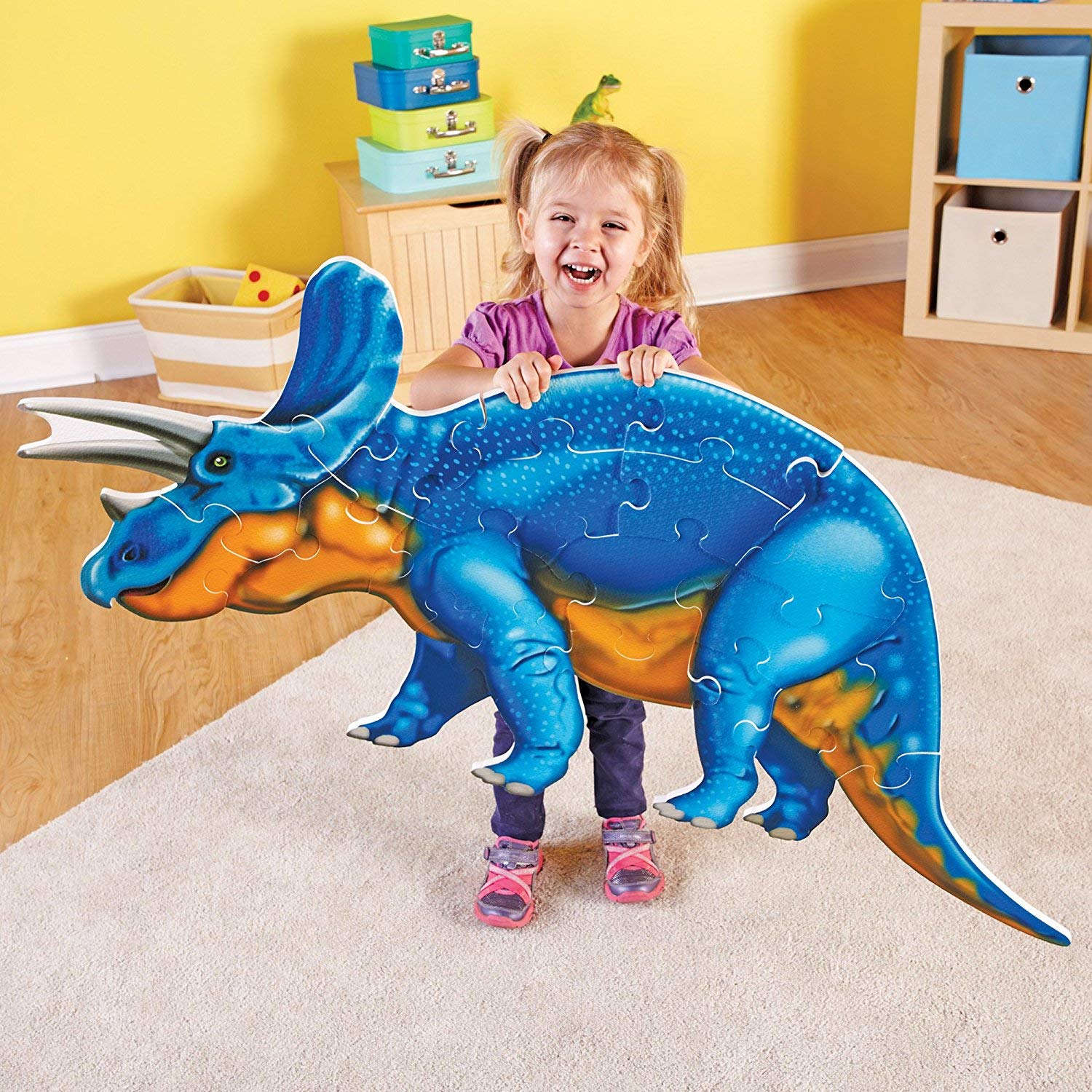 Foto 3 | Puzzle Learning Resources Jumbo Dinosaur, 20 Piezas De Espuma, 3 O Más En Forma De Y - Venta Internacional.