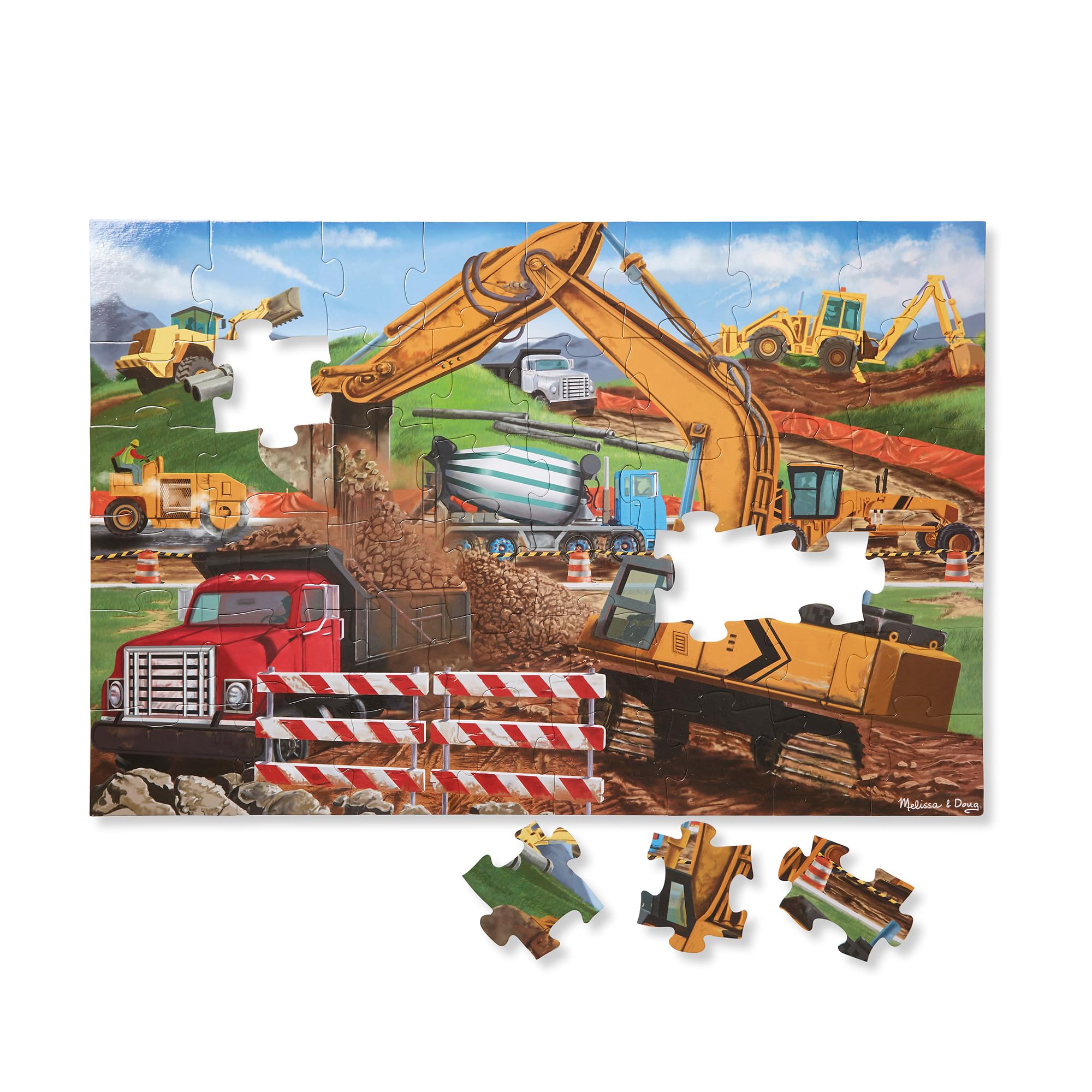 Puzzle Melissa & Doug Building Site Jumbo 48 Piezas - Venta Internacional