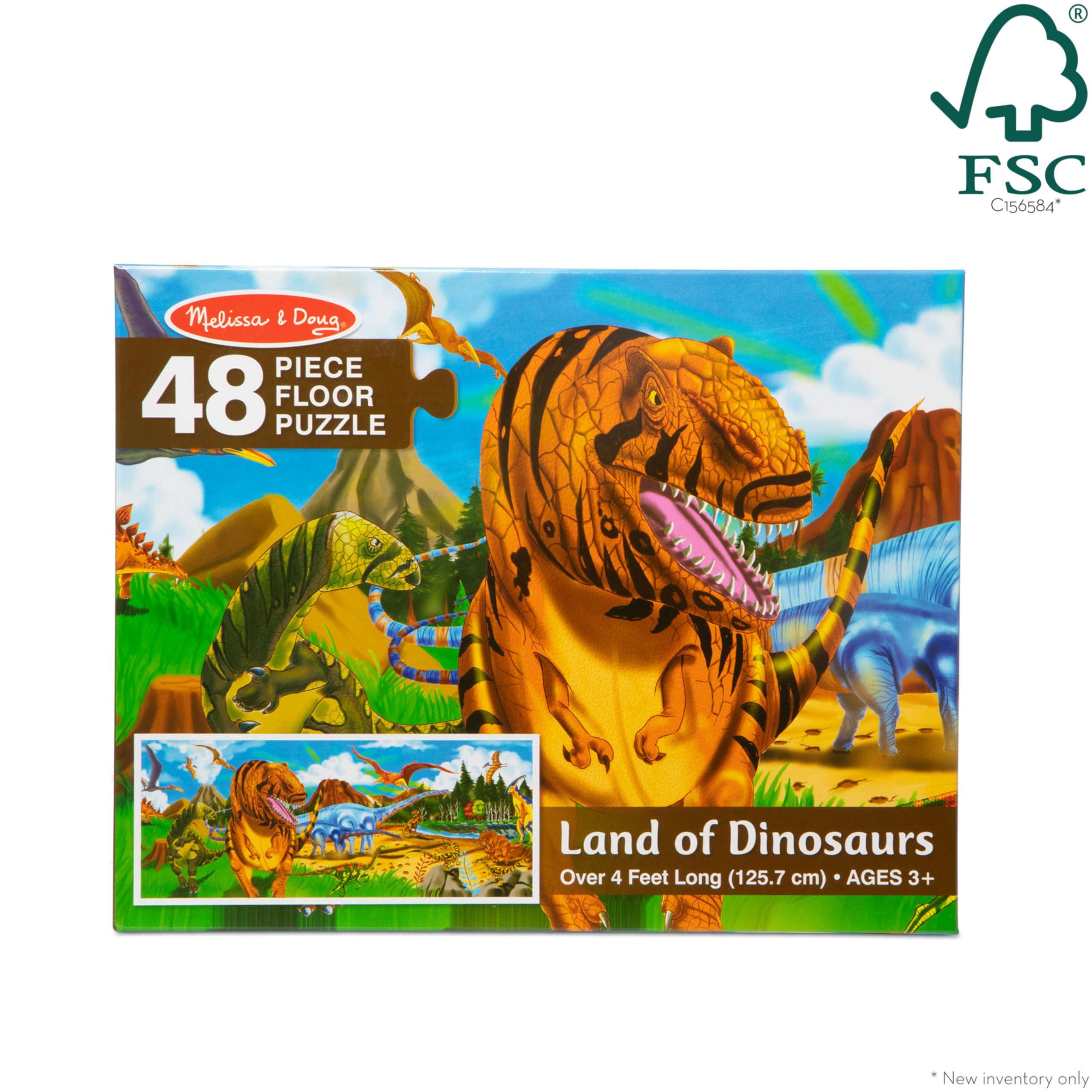 Foto 8 pulgar | Puzzle Melissa & Doug Land Of Dinosaurs Floor 48 Piezas - Venta Internacional
