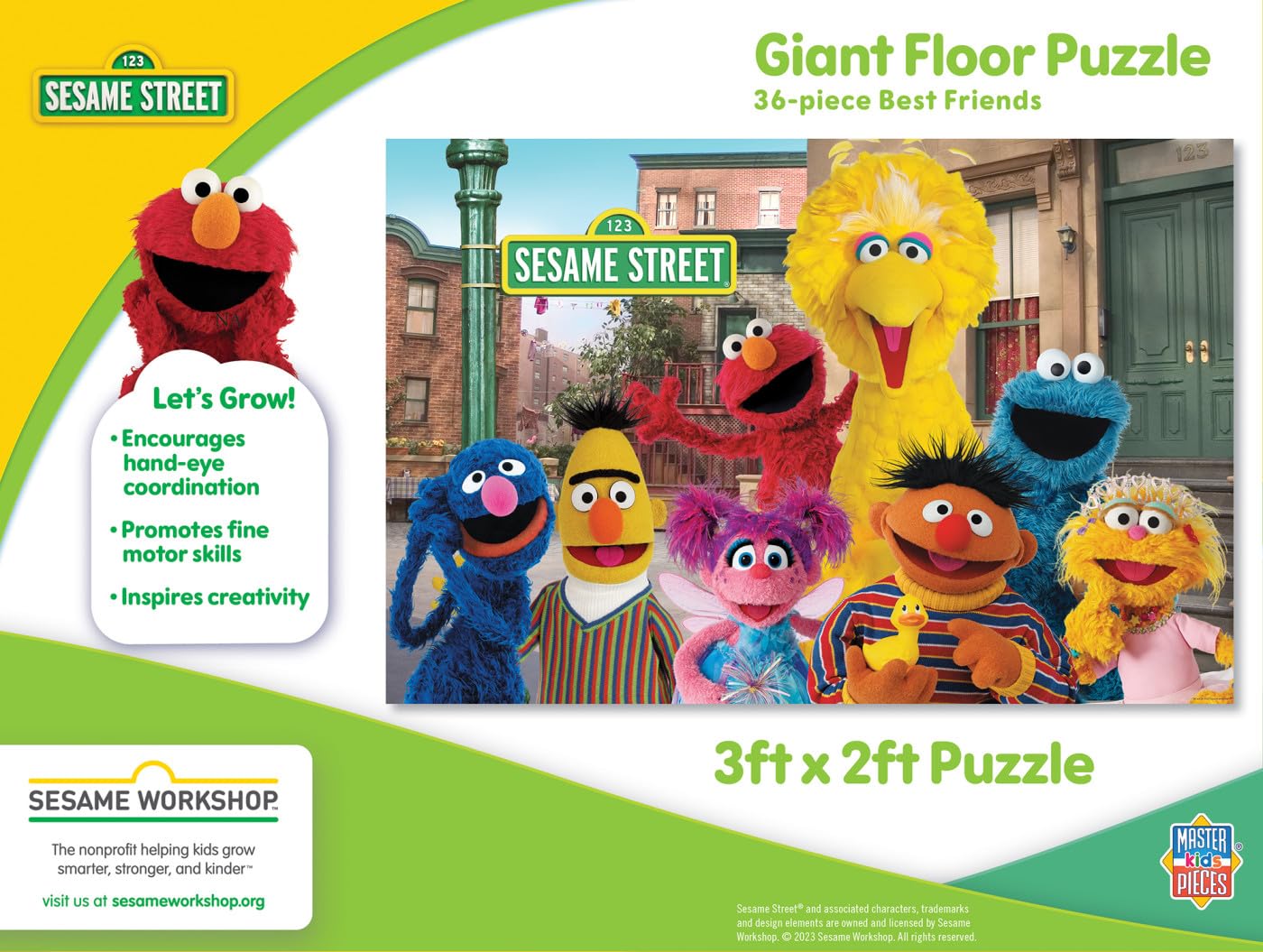 Foto 3 | Puzzle Masterpieces Sesame Street Best Friends, 36 Piezas - Venta Internacional.