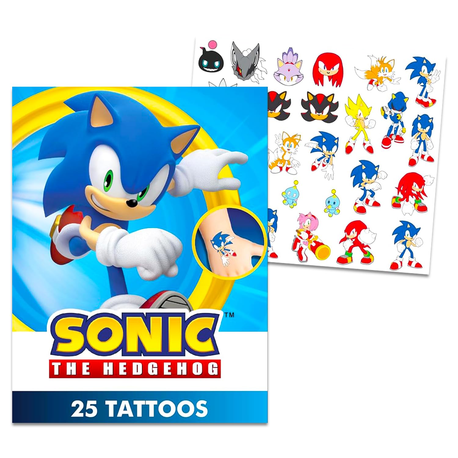 Foto 5 pulgar | Puzle De Suelo Sonic The Hedgehog, 72 Piezas, Con Pegatinas Y Tatuajes - Venta Internacional.