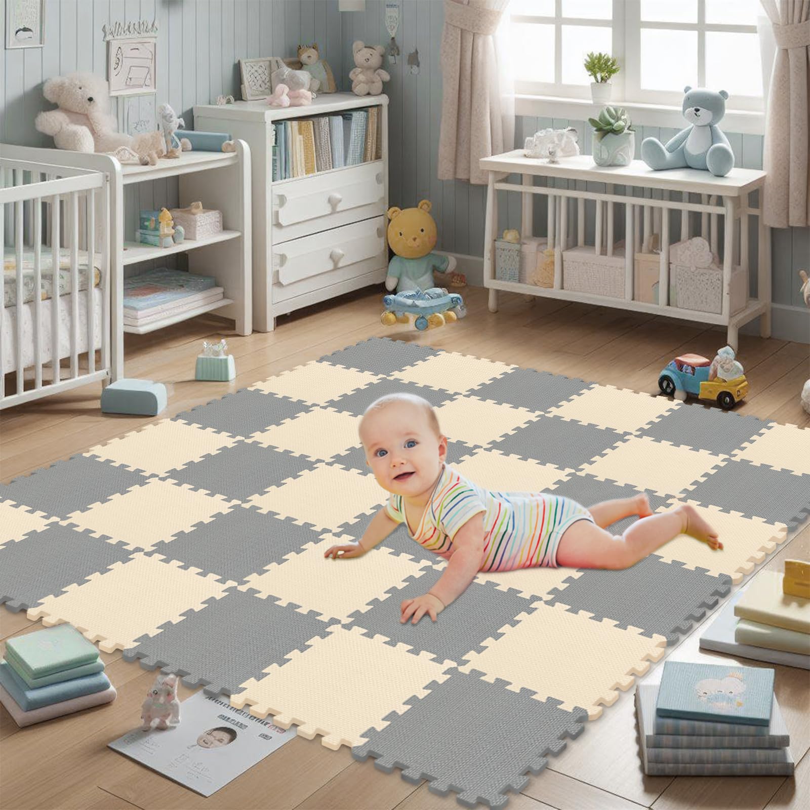 Foto 4 pulgar | Alfombrillas De Espuma Qqpp De Goma Eva, 18 Baldosas, Para Tapete De Juego Para Bebés - Venta Internacional.