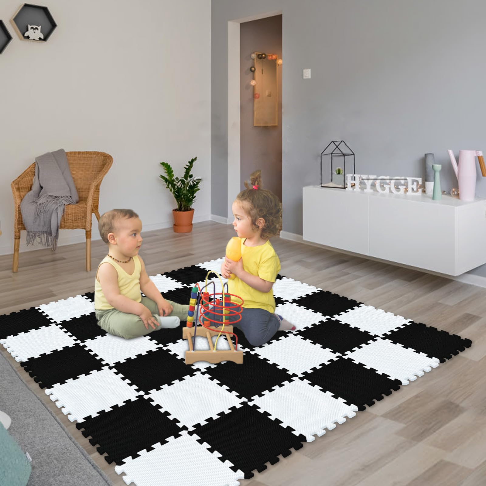 Foto 4 pulgar | Alfombrilla De Goma Eva Qqpp, 18 Baldosas, Espuma Entrelazada Para Rompecabezas - Venta Internacional.