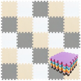 Foto 1 | Alfombrillas De Espuma Qqpp De Goma Eva, 18 Baldosas Entrelazadas - Venta Internacional.