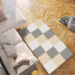 Foto 4 | Alfombrillas De Espuma Qqpp De Goma Eva, 18 Baldosas Entrelazadas - Venta Internacional.