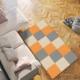 Foto 4 | Alfombrillas De Espuma Qqpp De Goma Eva, 18 Baldosas Entrelazadas - Venta Internacional.
